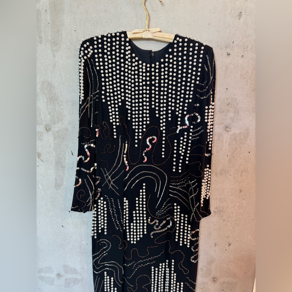 Unbelievable Vintage Beaded Sequined Formal Gown - Unmarked / No Label